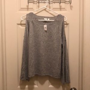 NWT Gap Cold Shoulder Light Sweater